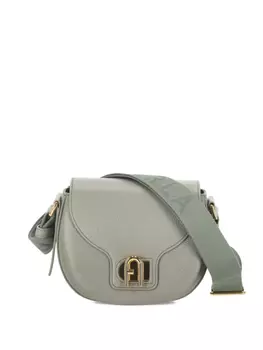 Кожаная сумка через плечо Furla, зеленый