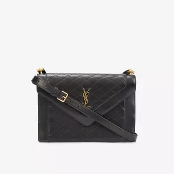 Кожаная сумка через плечо Gaby среднего размера Saint Laurent, цвет nero