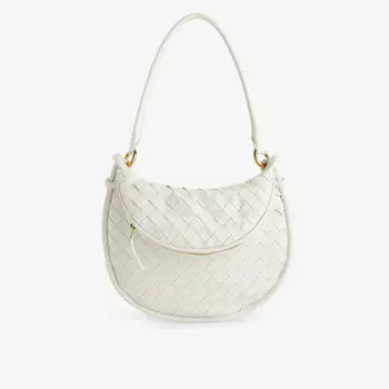 Кожаная сумка через плечо Gemelli Bottega Veneta, белый