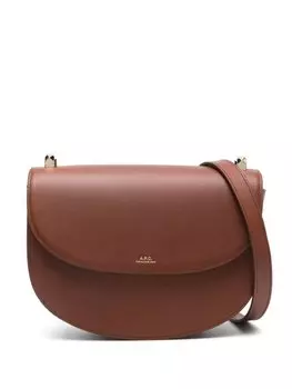 Кожаная сумка через плечо Genve APC, коричневый