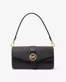 Кожаная сумка через плечо Greenwich со сменными ремнями Michael Michael Kors, черный