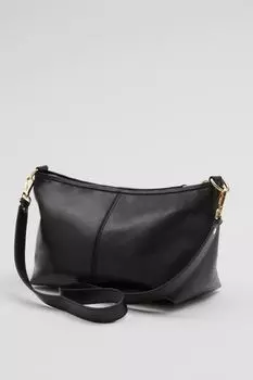 Кожаная сумка через плечо H&M, черный