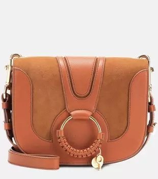 Кожаная сумка через плечо hana среднего размера See By Chlo, коричневый