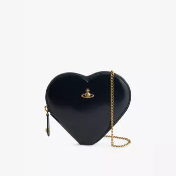 Кожаная сумка через плечо Heart Vivienne Westwood, черный
