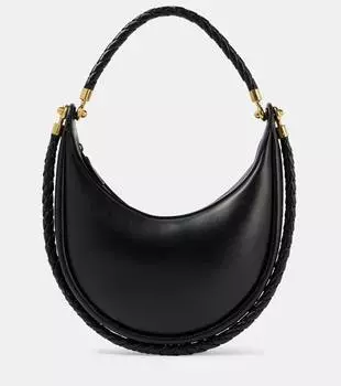 Кожаная сумка через плечо Hula Hoop Bottega Veneta, цвет black-m brass