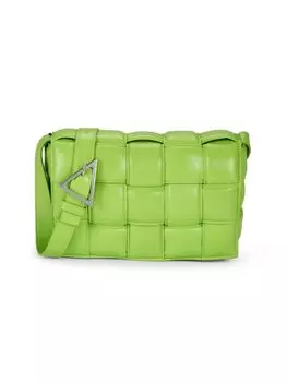 Кожаная сумка через плечо Intrecciato Bottega Veneta, цвет Lime Green