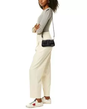 Кожаная сумка через плечо Jacquemus Le Petit Bambimou, черный