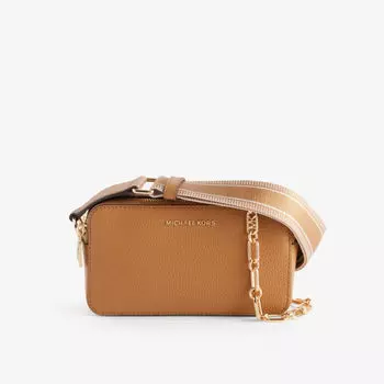 Кожаная сумка через плечо Jet Set Michael Michael Kors, цвет pale peanut