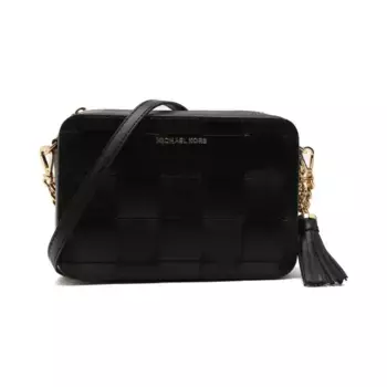Кожаная сумка через плечо Jet Set Michael Kors, черный