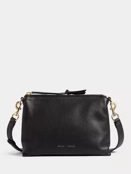 Кожаная сумка через плечо Jigsaw Ava Pebble, черная