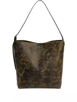 Кожаная сумка через плечо Jil Sander, черный