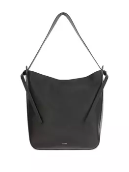 Кожаная сумка через плечо Jil Sander, черный