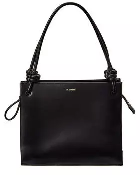 Кожаная сумка через плечо Jil Sander Giro среднего размера, черный