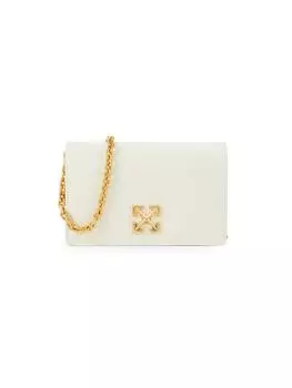 Кожаная сумка через плечо Jitney Off-White, белый