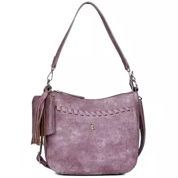Кожаная сумка через плечо Julia Buxton Whip Stitch с блокировкой RFID, цвет Mauve