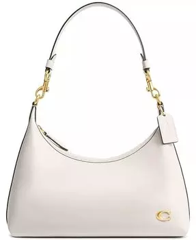 Кожаная сумка через плечо Juliet среднего размера Coach, черный