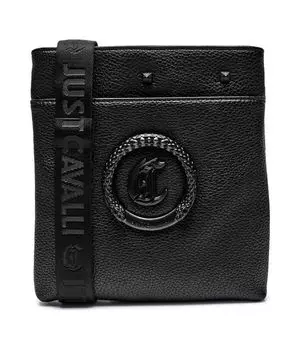 Кожаная сумка через плечо Just Cavalli, черный