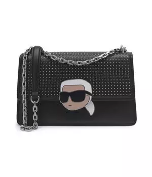 Кожаная сумка через плечо k/ikonik 2.0 Karl Lagerfeld, черный