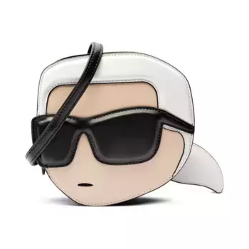 Кожаная сумка через плечо Karl Lagerfeld, черный