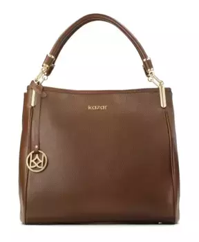 Кожаная сумка через плечо Kazar, коричневый
