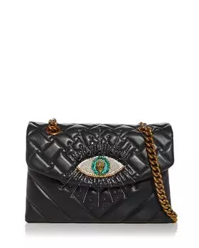 Кожаная сумка через плечо Kensington с украшением в виде глаз KURT GEIGER LONDON, цвет Black