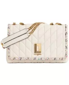 Кожаная сумка через плечо Lafayette KARL LAGERFELD PARIS, белый