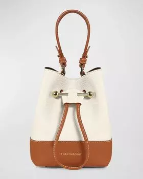 Кожаная сумка через плечо Lana Osette на шнурке STRATHBERRY, цвет Vanilla Tan Vanilla Stitch