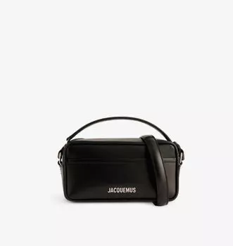 Кожаная сумка через плечо Le baneto Jacquemus, черный