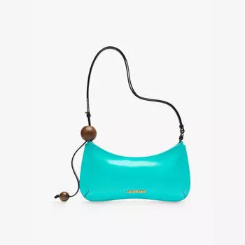 Кожаная сумка через плечо Le bisou Perle Jacquemus, бирюзовый