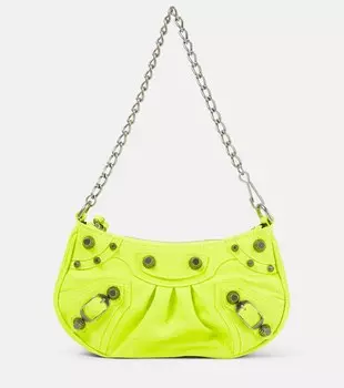 Кожаная сумка через плечо Le Cagole Mini Balenciaga, желтый
