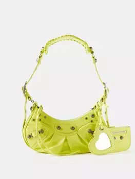 Кожаная сумка через плечо le cagole xs Balenciaga, желтый