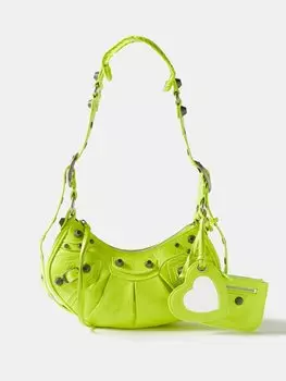 Кожаная сумка через плечо le cagole xs Balenciaga, желтый