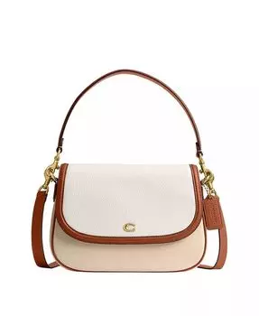 Кожаная сумка через плечо Legacy с цветными блоками COACH, белый