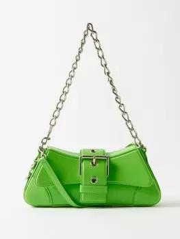 Кожаная сумка через плечо lindsay s Balenciaga, зеленый