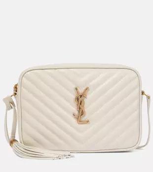 Кожаная сумка через плечо Lou Camera Saint Laurent, белый