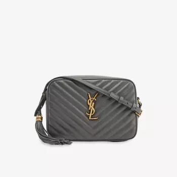 Кожаная сумка через плечо Lou с монограммой Saint Laurent, желтый