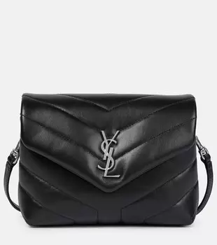Кожаная сумка через плечо Loulou Toy Saint Laurent, черный