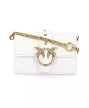 Кожаная сумка через плечо Love Birds Pinko, белый
