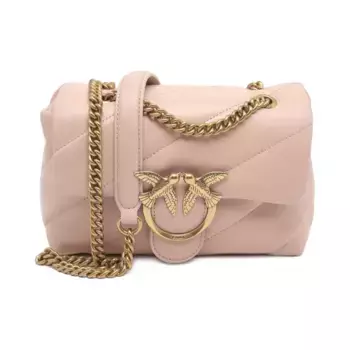 Кожаная сумка через плечо Love Mini Puff cl Pltt Pinko, розовый
