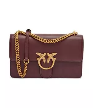 Кожаная сумка через плечо Love One Classic Pinko, фиолетовый