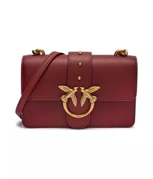Кожаная сумка через плечо love one mini Pinko, красный