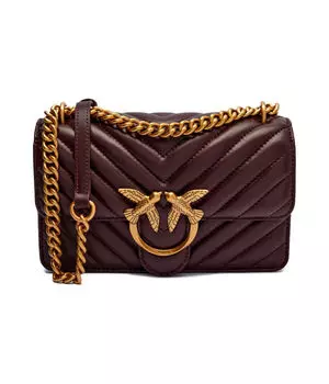 Кожаная сумка через плечо love one mini Pinko, красный