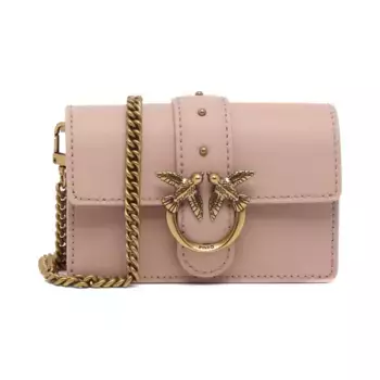 Кожаная сумка через плечо Love One Pinko, бежевый