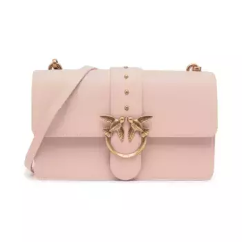 Кожаная сумка через плечо Love One Pinko, розовый