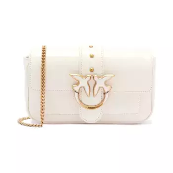 Кожаная сумка через плечо Love One Pinko, белый