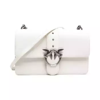 Кожаная сумка через плечо Love One Pinko, белый