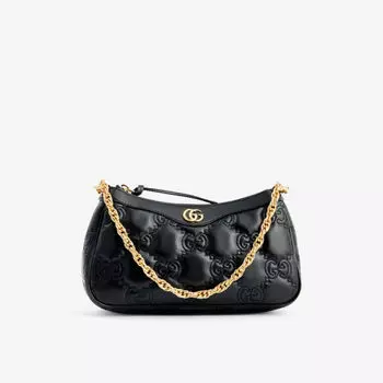 Кожаная сумка через плечо Matelass Gucci, черный
