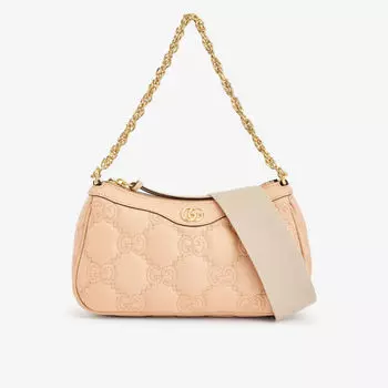 Кожаная сумка через плечо Matelass Gucci, розовый
