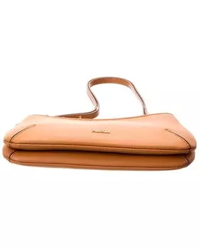 Кожаная сумка через плечо Max Mara Daisy Baguette, коричневый