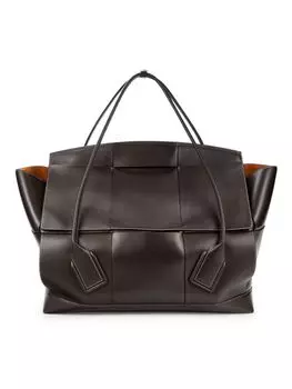 Кожаная сумка через плечо макси Bottega Veneta, черный